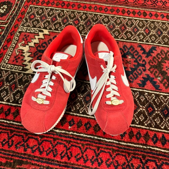 Nike Red & White Suede Cortez Sneakers | Classic Retro Style - Picture 5 of 5
